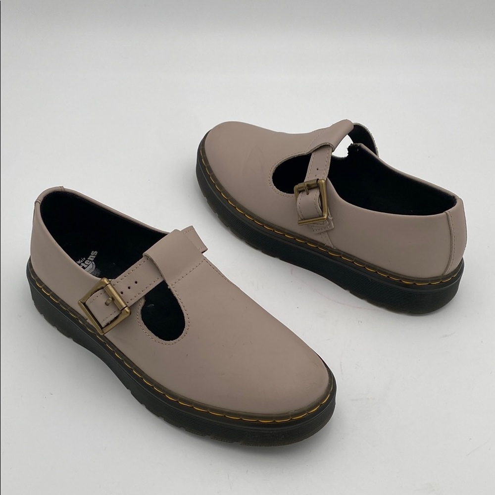 Dr. Martens Taupe Mary Jane Flats